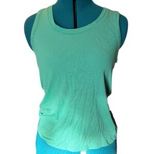 Maurices 24/7 Ribbed Scoop Neck Tank Top - Size Large, Green